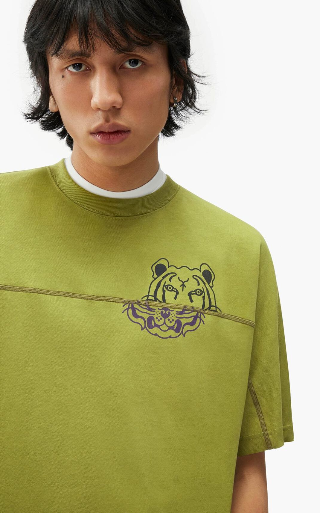 Kenzo K Tiger oversized T Shirt Herr | 02361-OZTG